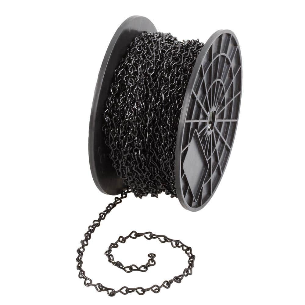 #14 x 190 ft. Steel Jack Chain, Black - Hercitys