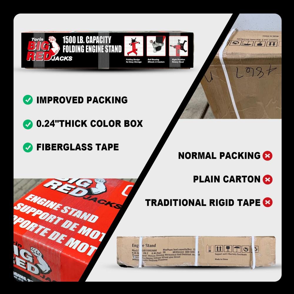 1,500 lbs. Engine Stand with 360-Degree Rotatable Head and Foldable Frame - Hercitys