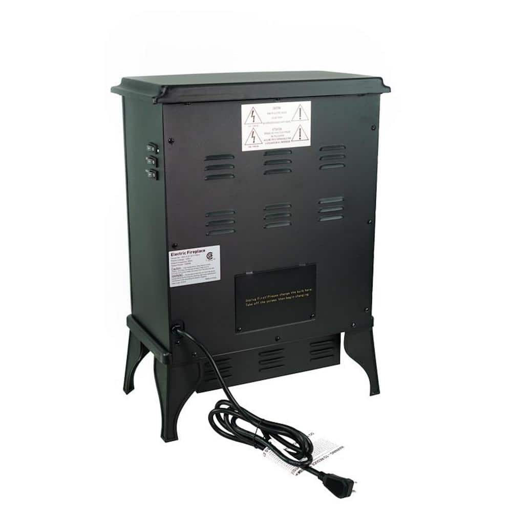 16 in. Freestanding Electric Fireplace in Black - Hercitys