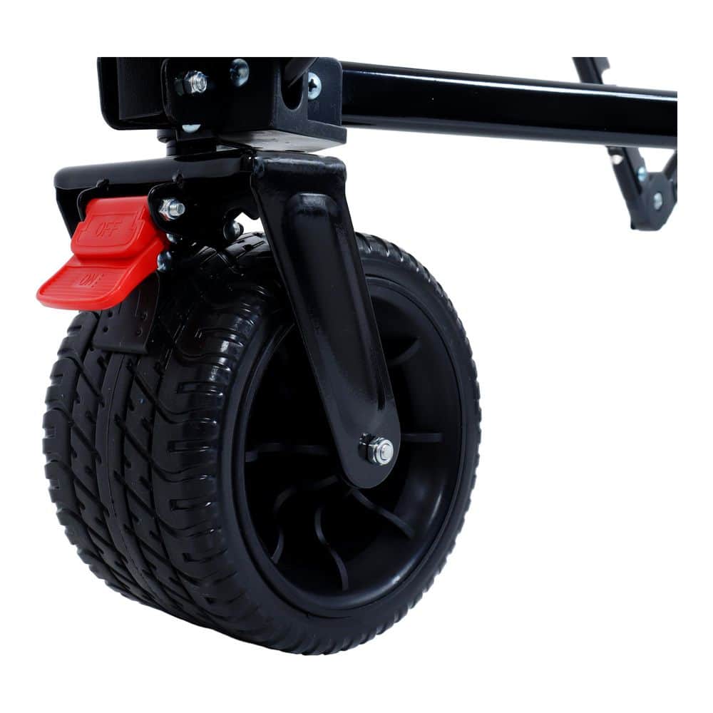 10 cu. ft. Steel Collapsible Folding Garden Cart Beach Wagon with Rain Covers, Waterproof Dustproof UV Resistant, Gray - Hercitys