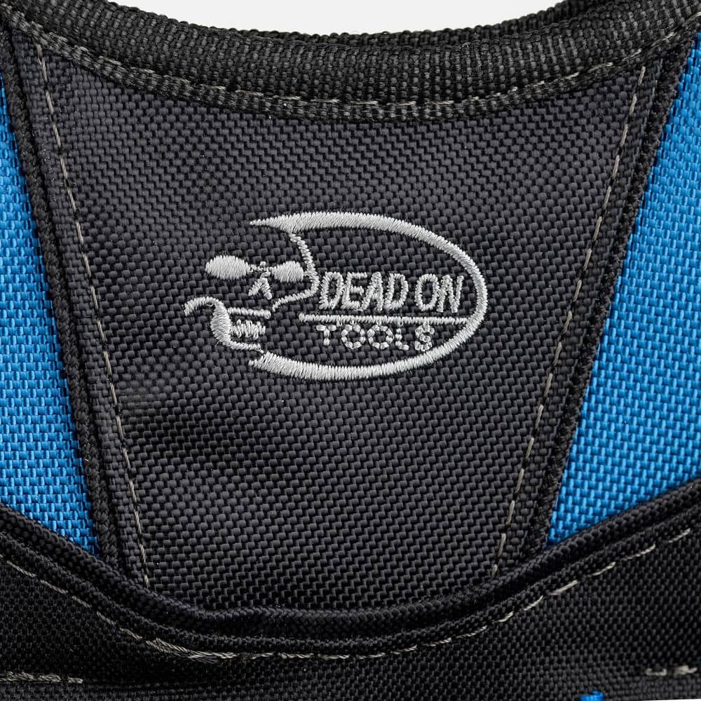 10 in. Open Top Tool Tote Utility Pouch Bag with Black Finish and 13 total pockets - Hercitys