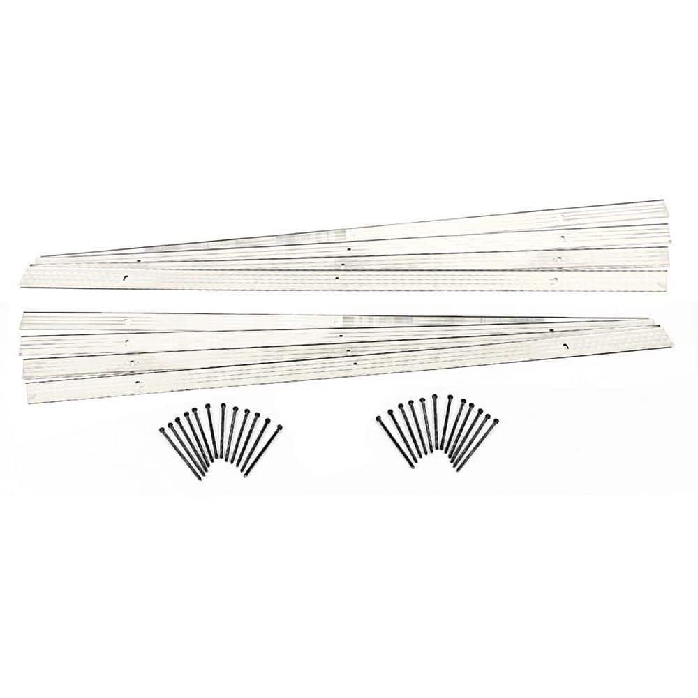 48 ft. x 0.18 in. x 4 in. Mill (Silver) Aluminum Edging Kit - Hercitys