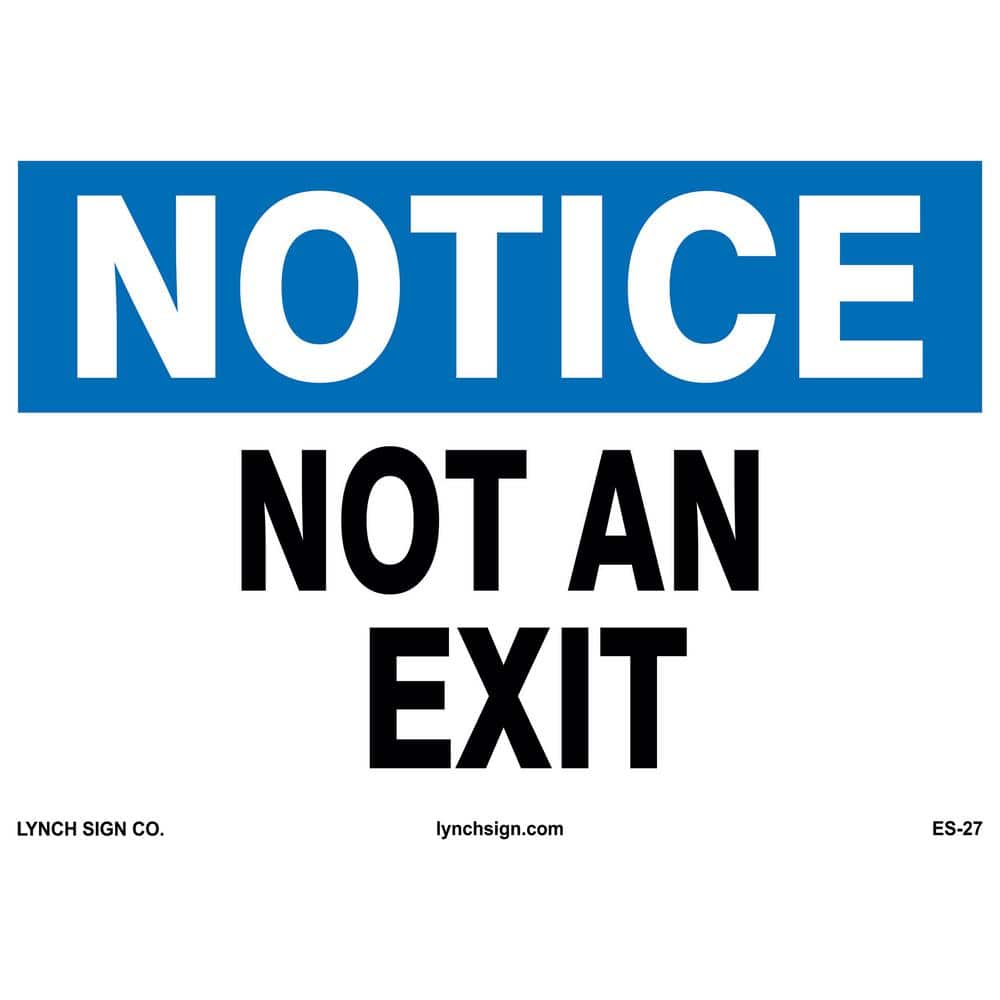 14 in. x 10 in. Not an Exit Sign Printed on More Durable, Thicker, Longer Lasting Styrene Plastic - Hercitys