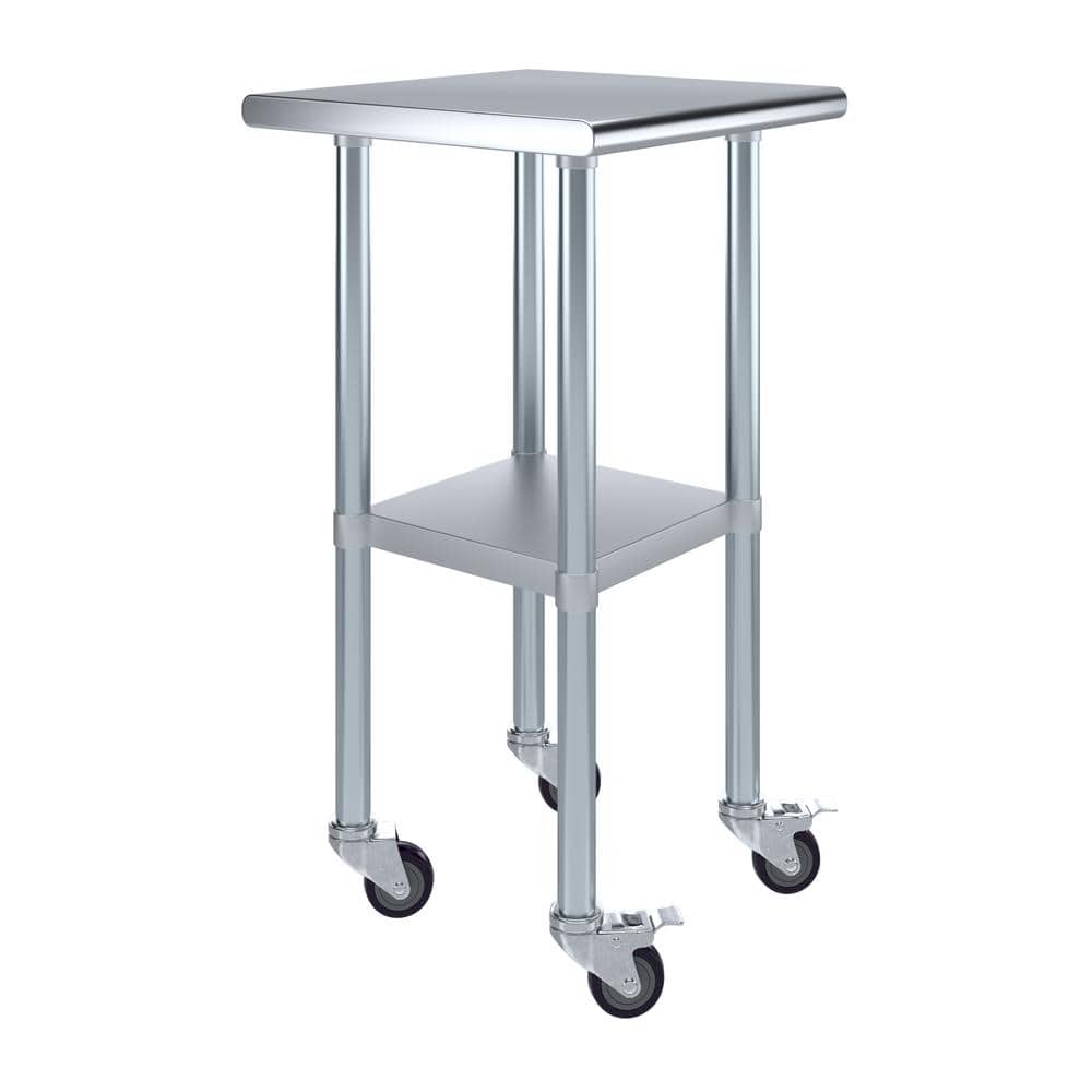 20 in. x 20 in. Stainless Steel Table with Casters - Hercitys
