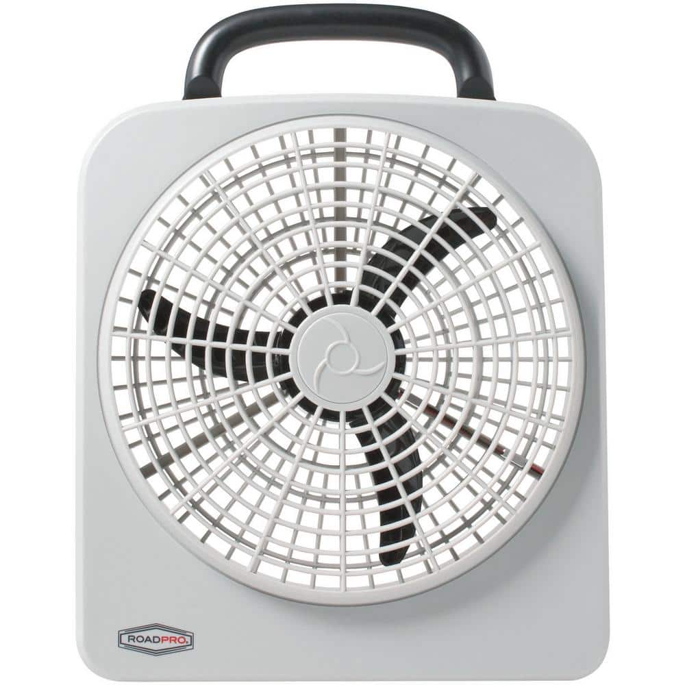 10-Portable Fan with Dual Power Options of 12-Volt or D Cell Batteries - Hercitys