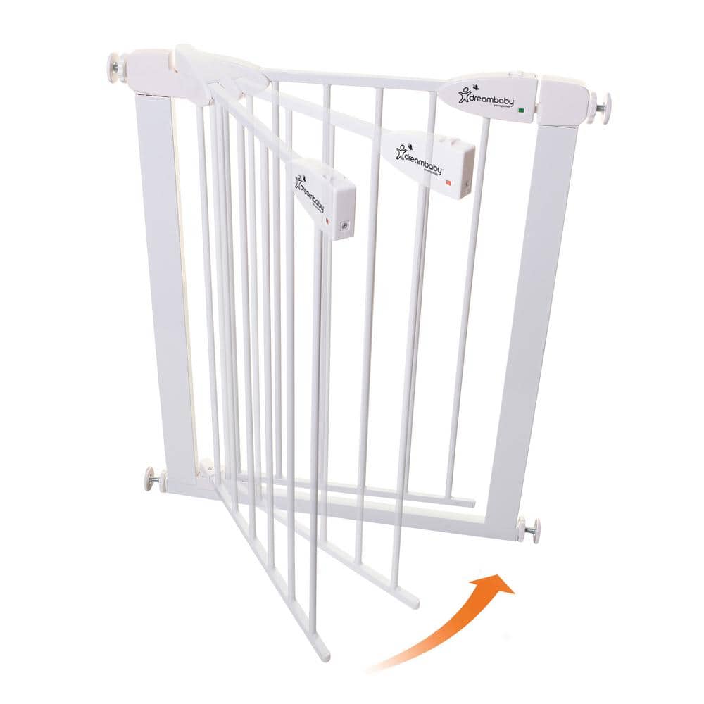 29 in. Tall Metal Boston 24 in. to 26.5 in. Wide Slimline Pressure Mounted Auto-Close Baby Gate - Hercitys