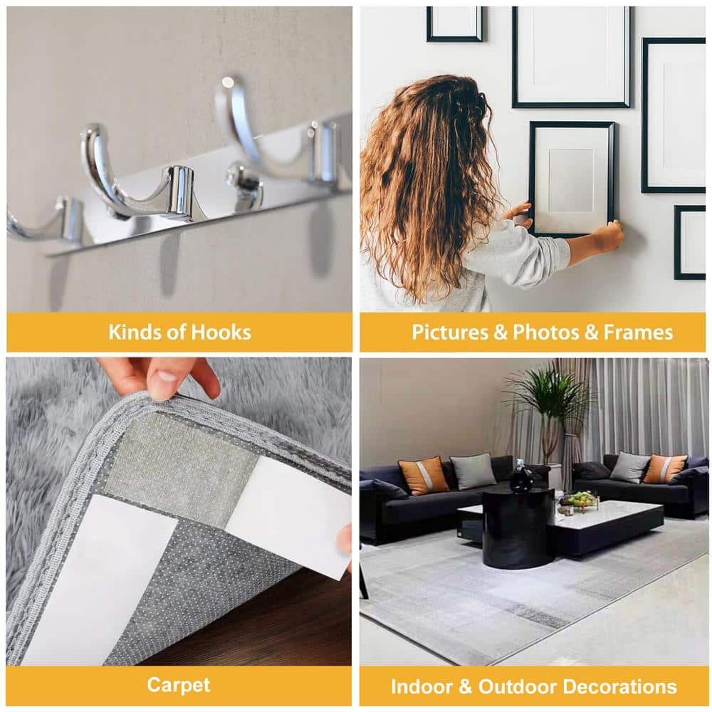 1.2 in. x 33 ft. Double-Sided Translucent Carpet Tape (4-Pack) - Hercitys