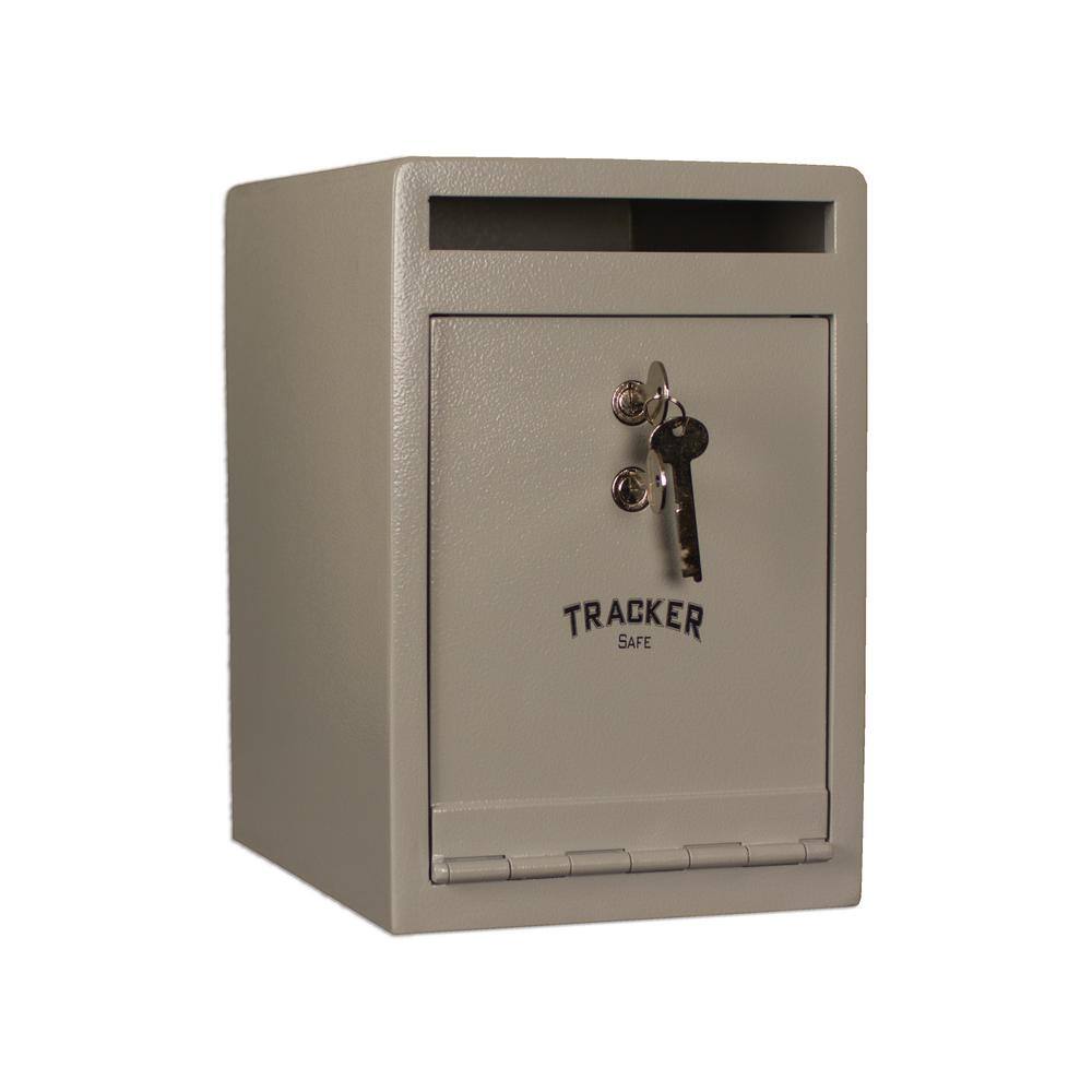 0.46 cu. ft. Steel Deposit Safe with Key Lock, White - Hercitys