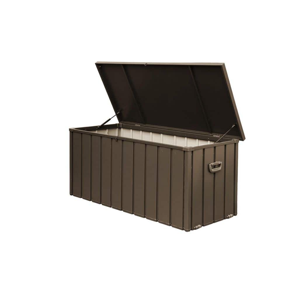 100 Gal. Steel Deck Box, Large Patio Storage Bin - Hercitys