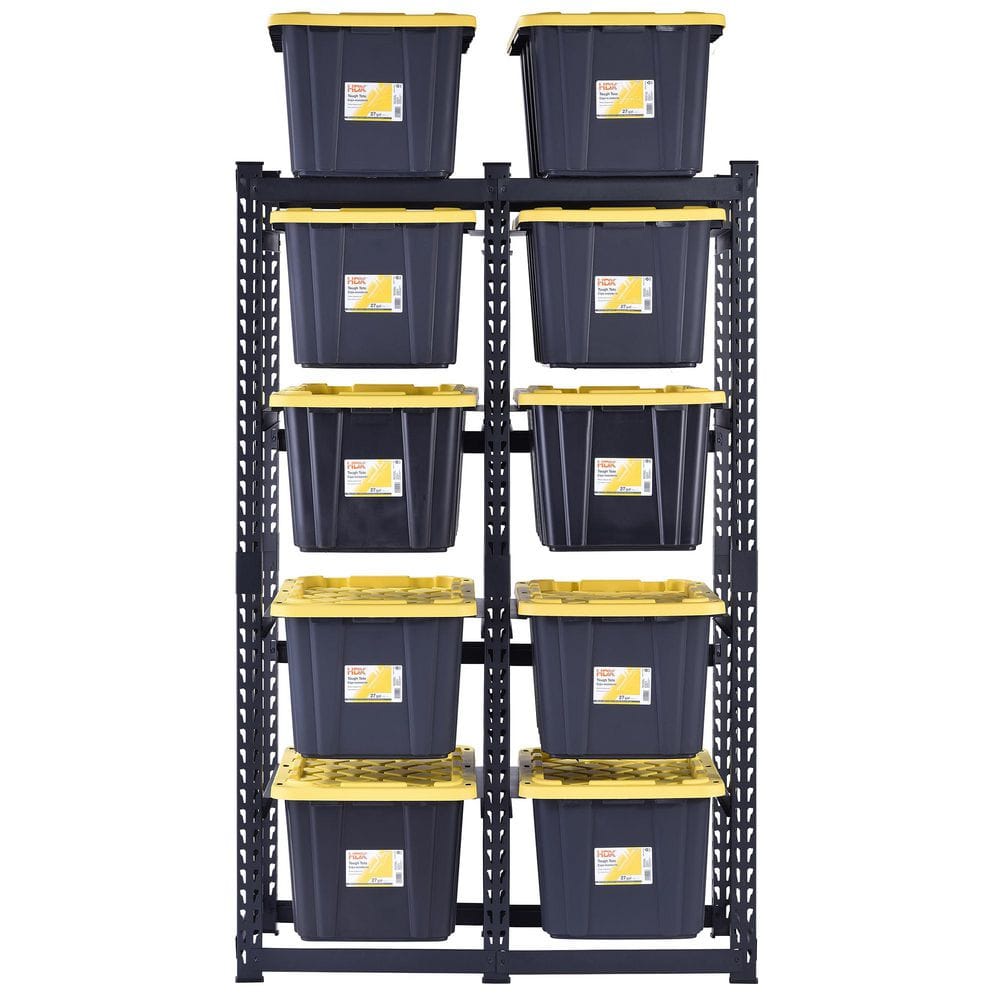 5-Tier Tote Steel Storage Rack (50 in. W x 24 in. D x 78 in. H) - Hercitys