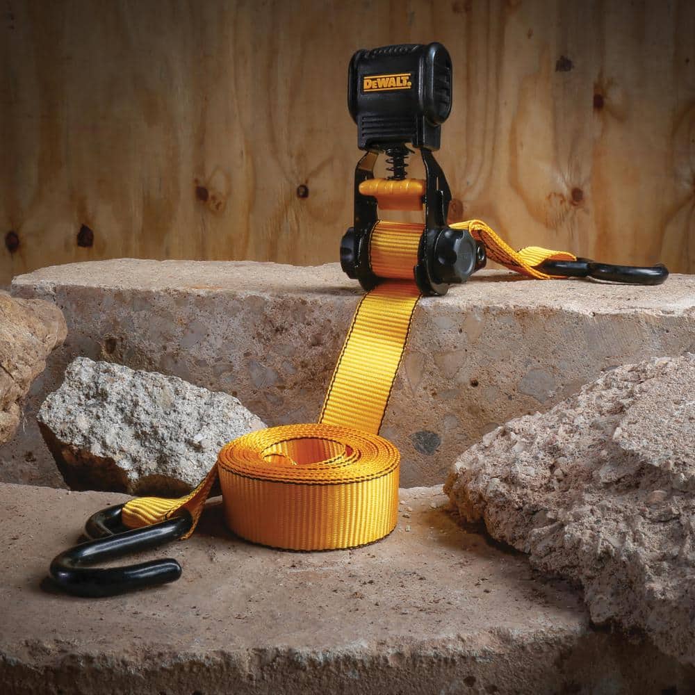 1.0 in. x 12 ft. Ratchet Tie-Down Straps 1500 lbs. Break Strength (4-Pack) - Hercitys