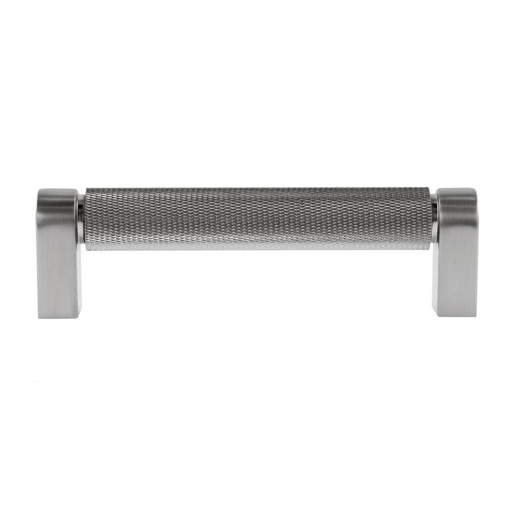 10-Pack Kent Knurled 4 in. (102 mm) Center-to-Center Industrial Satin Nickel Bar Drawer Pull - Hercitys
