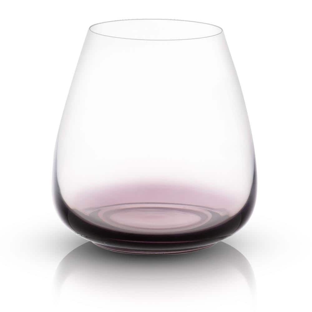 18.2 oz. Black Swan Stemless Red Wine Glasses (Set of 4) - Hercitys