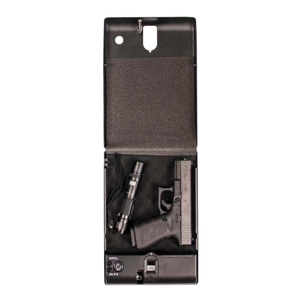 10.75 in. L Biometric Lock Small Pistol Safe - Hercitys