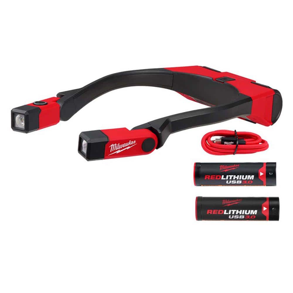 400 Lumens LED REDLITHIUM Rechargeable Neck Light with Extra USB 3.0 Ah Battery - Hercitys