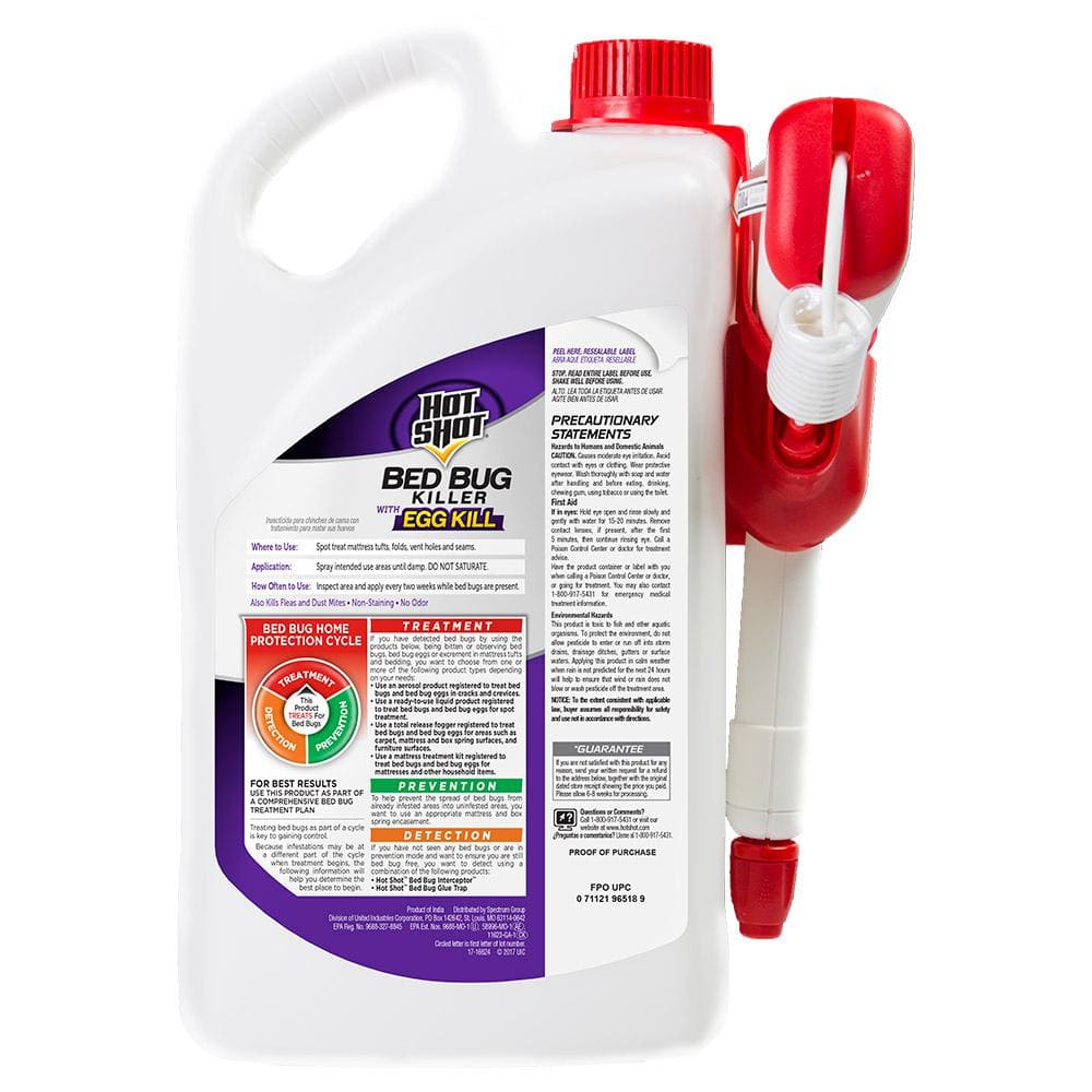 1 Gal. Ready-to-Use Bed Bug and Flea Killer Treatment with Egg Kill AccuShot Sprayer - Hercitys