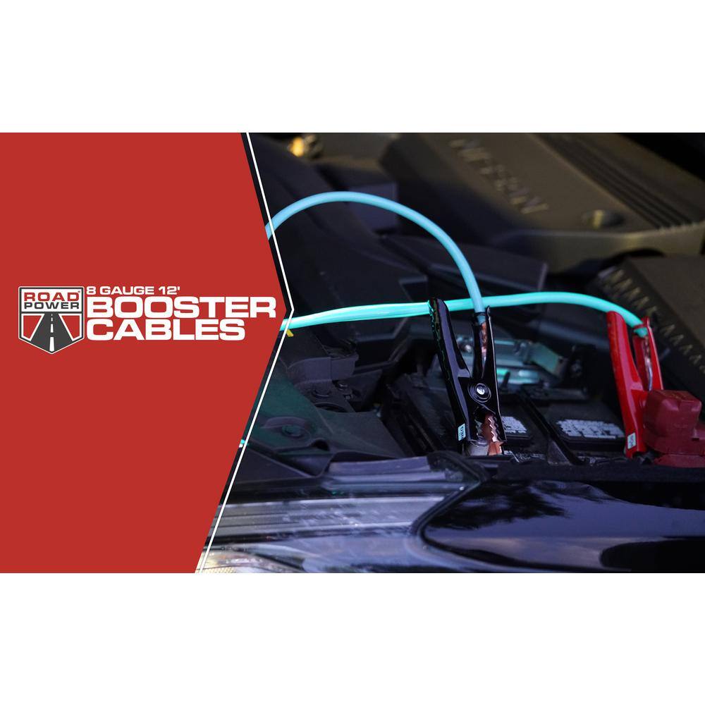 12 ft. 8-Gauge 145 Amp Blue Cables - Hercitys