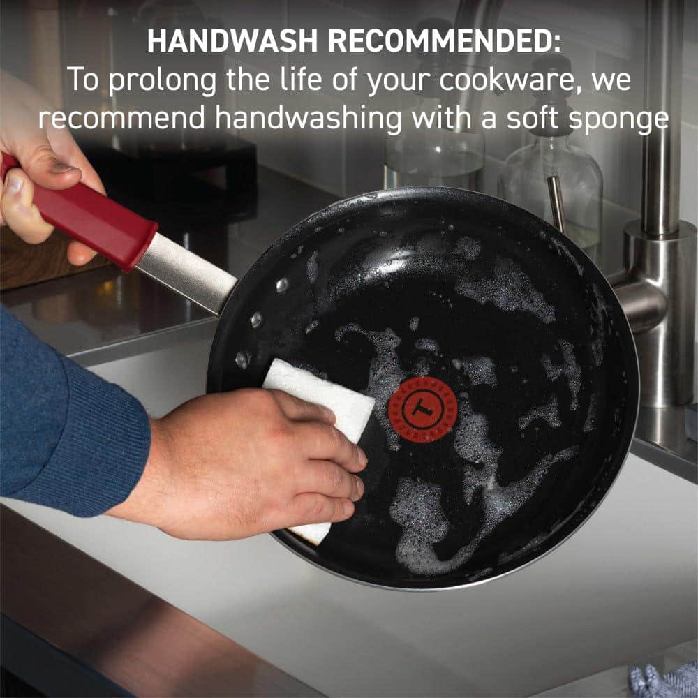 12 in. Aluminum Brushed Nonstick Frying Pan with Triple-riveted Stainless Steel Handle and Removable Silicone Sleeve - Hercitys