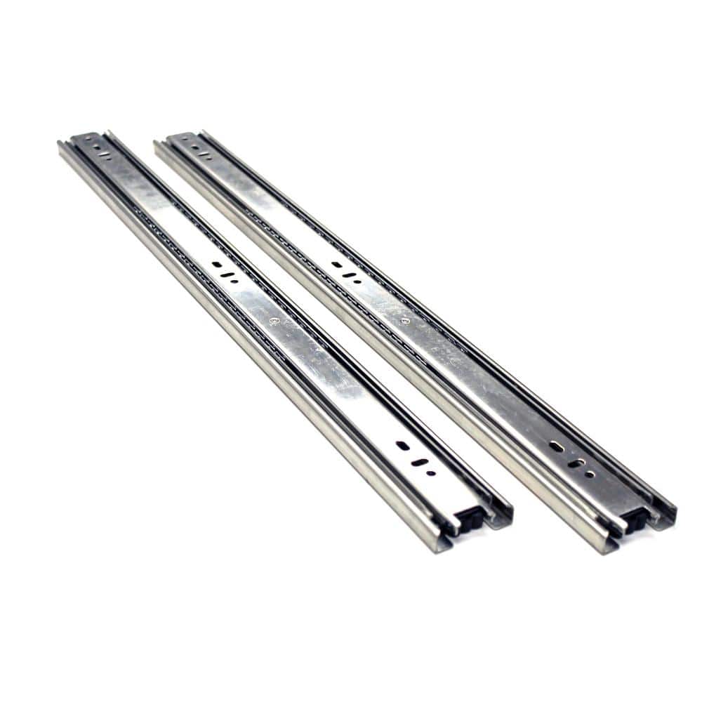 22 in. Side Mount Full Extension Ball Bearing Drawer Slide with Installation Screws 1-Pair (2 Pieces) - Hercitys