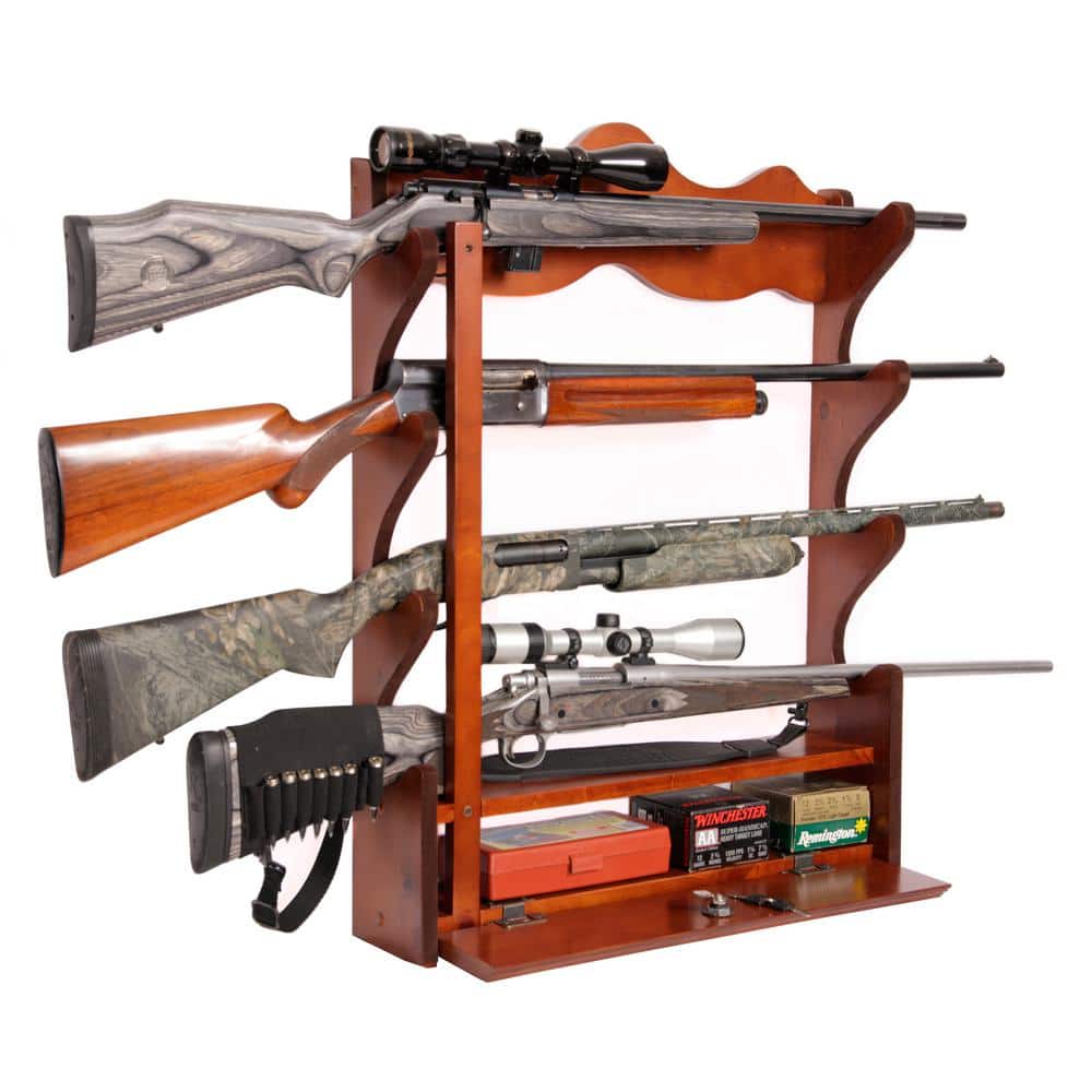 1.00 cu. ft. 4 Gun Wall Rack - Hercitys