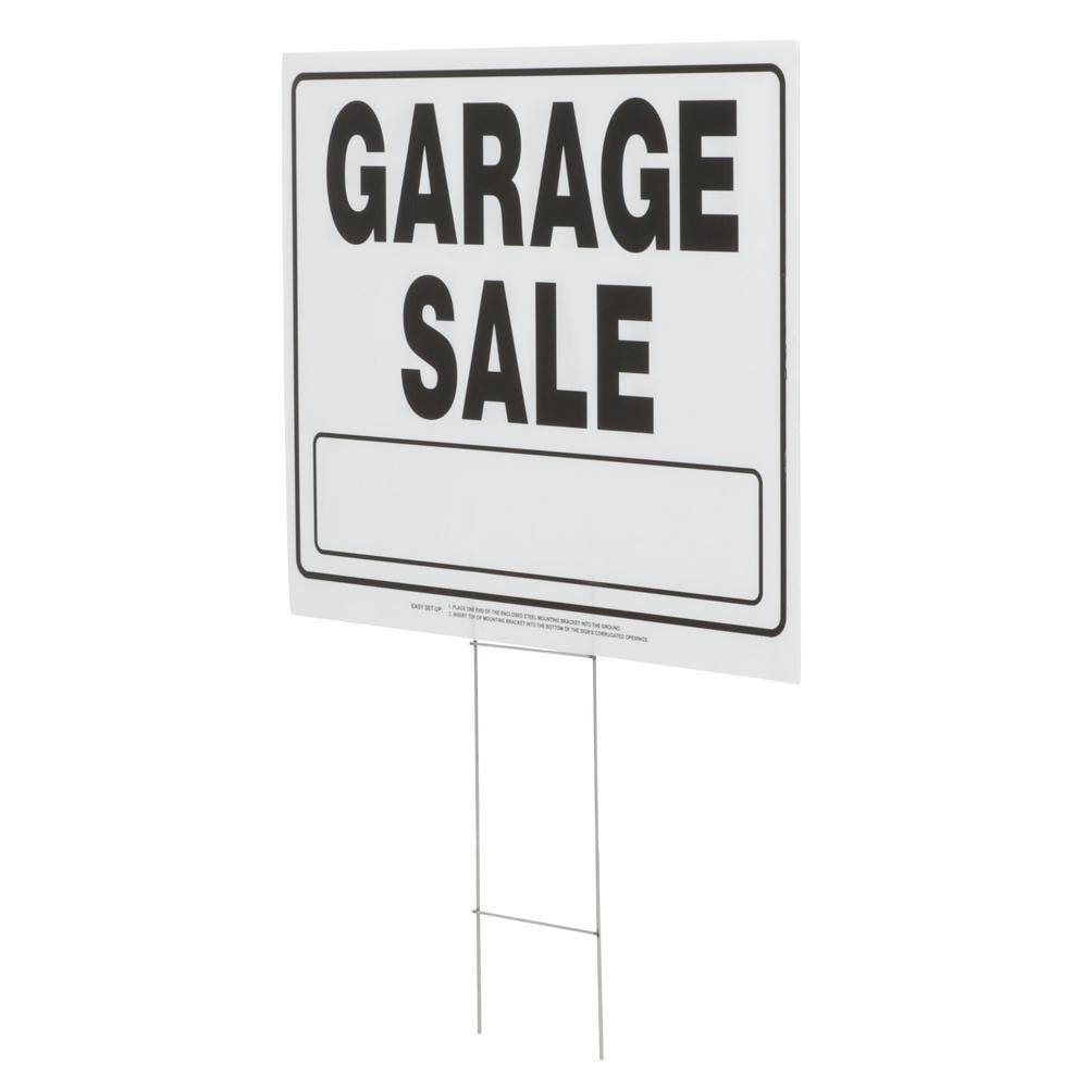 20 in. x 24 in. Corrugated Plastic Garage Sale Sign - Hercitys