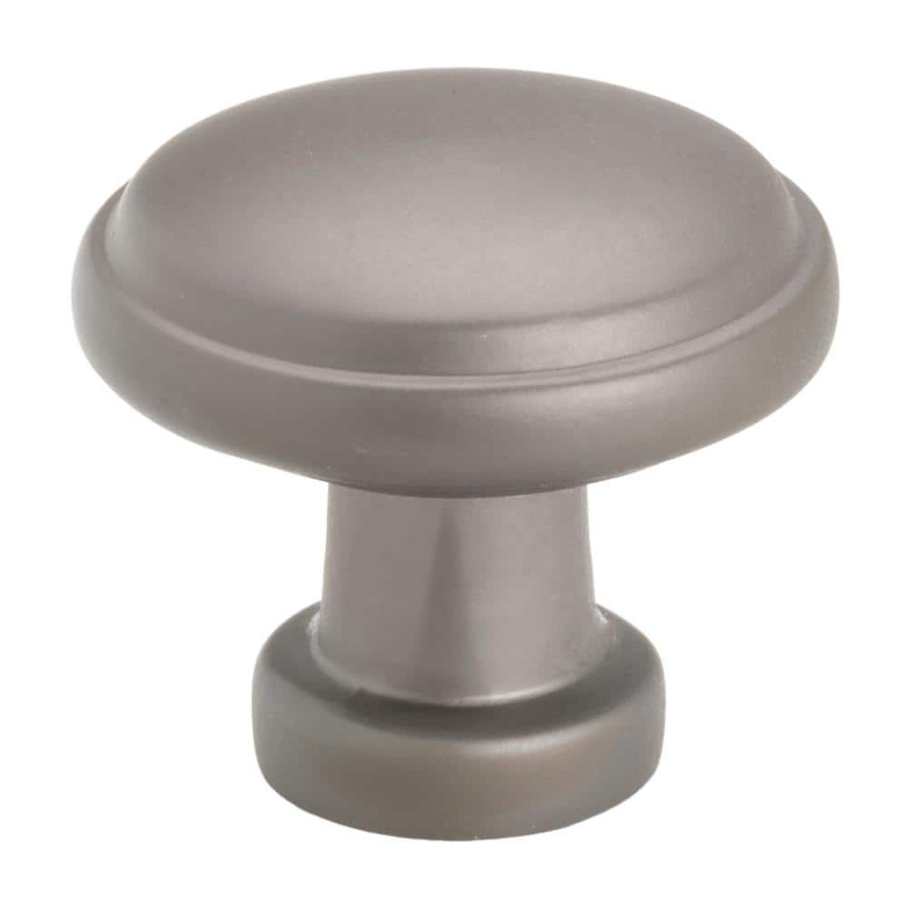1-1/8 in. Graphite Finish Round Ring Classic Cabinet Knob (10-Pack) - Hercitys