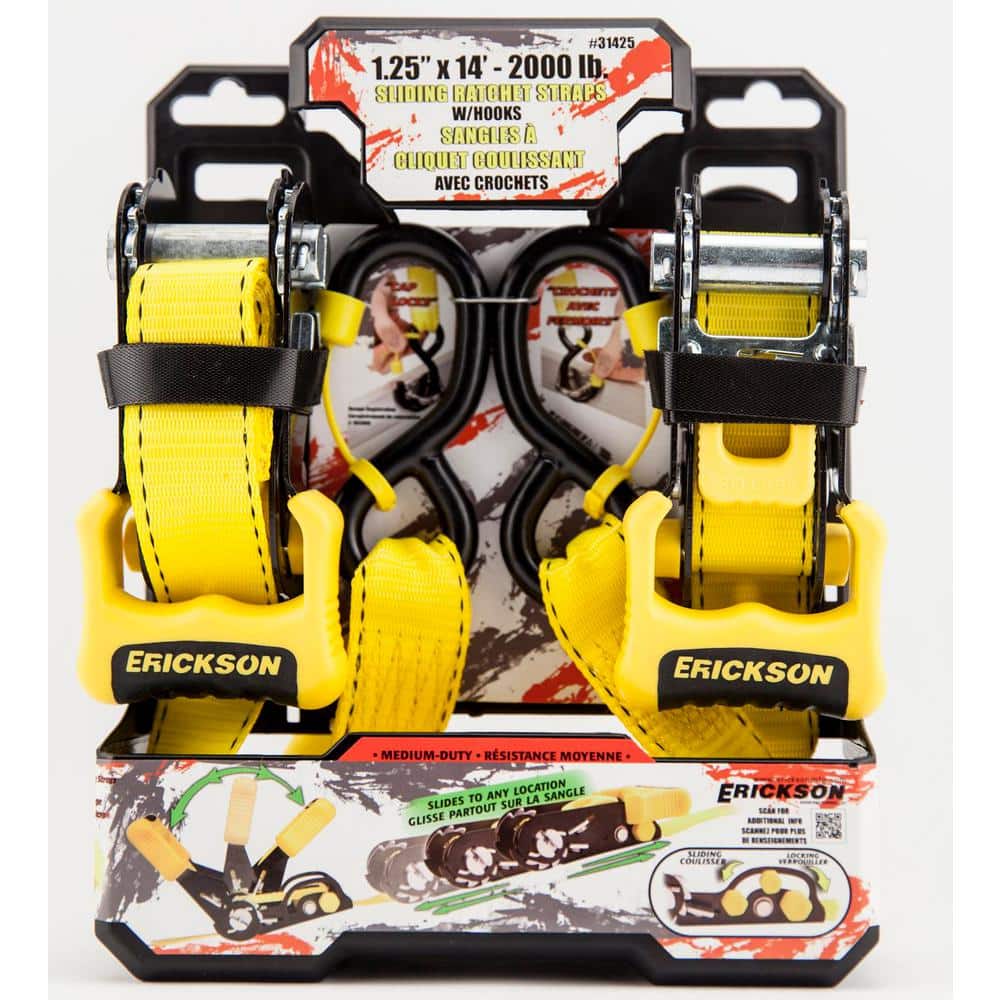 14 ft. x 1-1/4 in. Sliding Ratchets (2-Pack) - Hercitys
