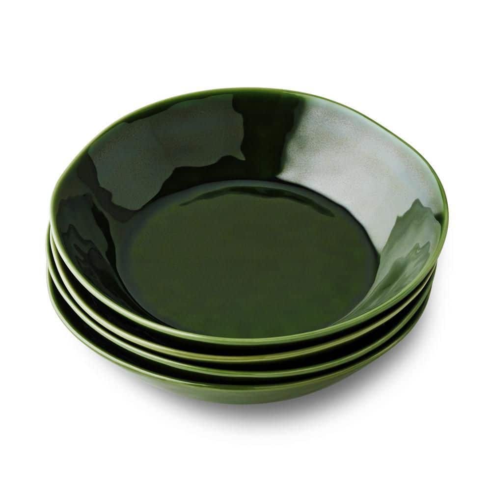 40 fl. oz. Green Stoneware Soup Bowl (Set of 4) - Hercitys