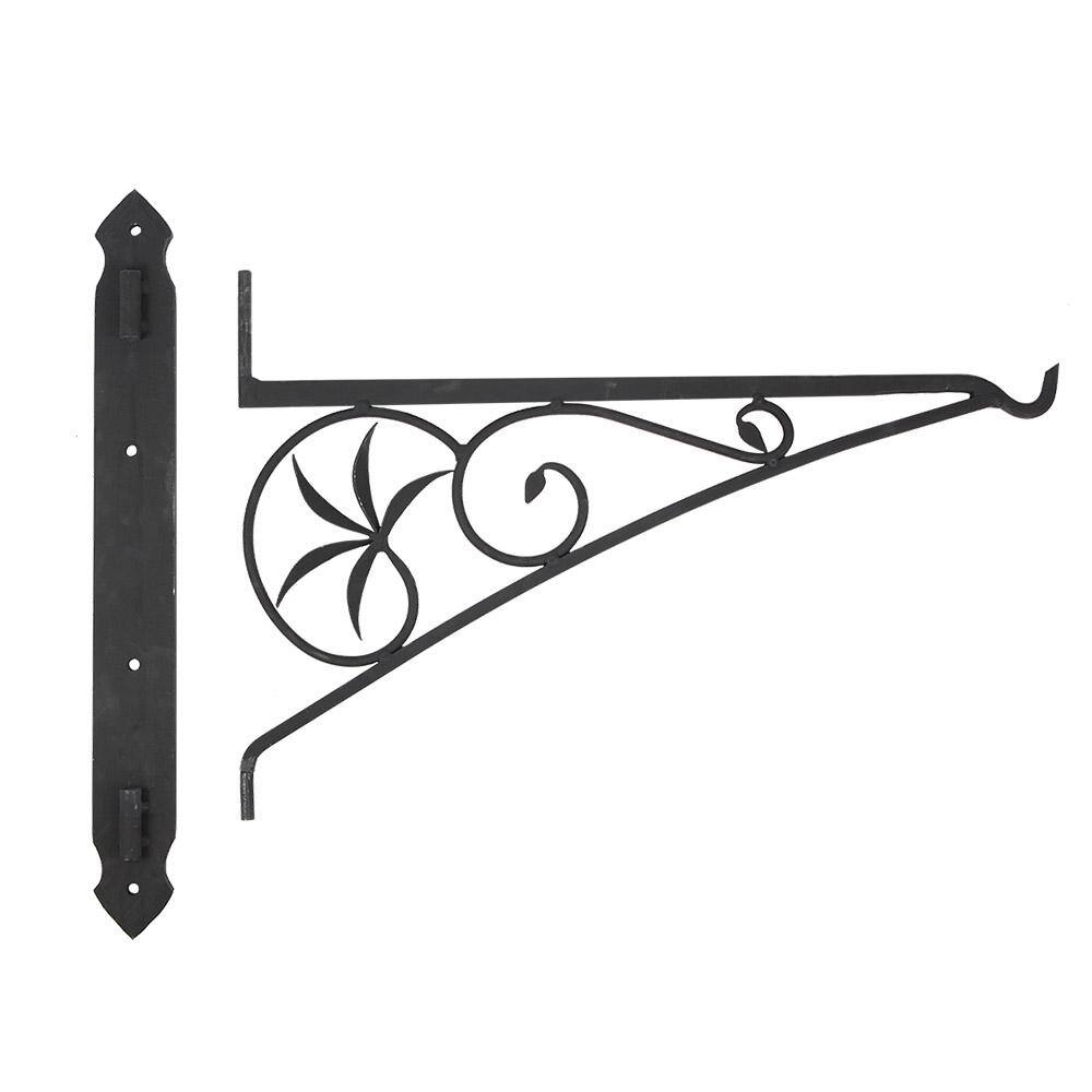 24 in. L Black Decorative Fireplace Crane with Swivel Arm - Hercitys