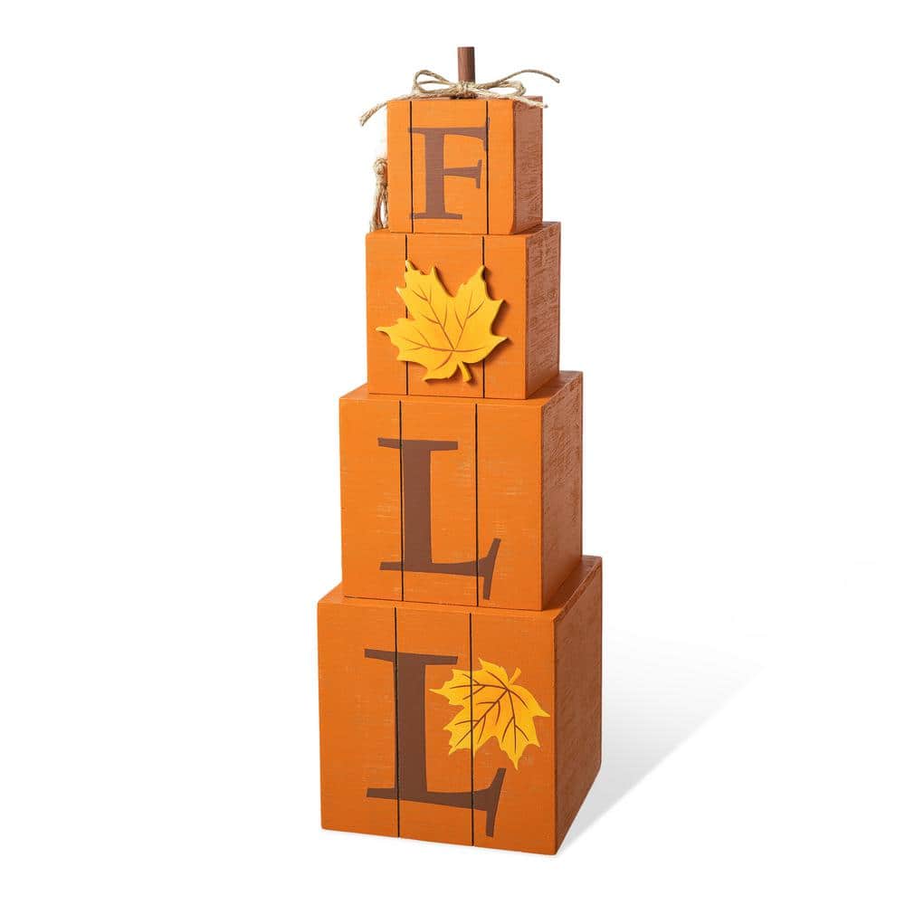 25.5 in. H Halloween and Fall Wood Reversible Boxed Porch Decor - Hercitys