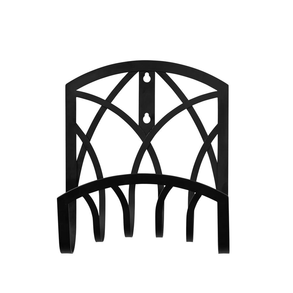 125 ft. Matte Black Steel Decorative Americana Hose Hanger Garden Hose Reel (2-Pack) - Hercitys