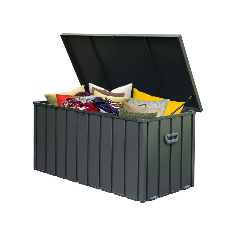 120 Gal. Dark Gray Metal Deck Box - Hercitys
