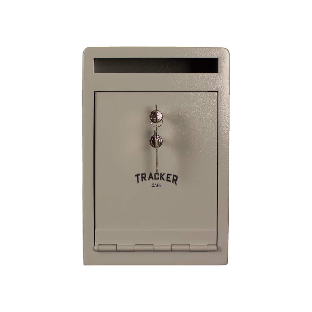 0.46 cu. ft. Steel Deposit Safe with Key Lock, White - Hercitys