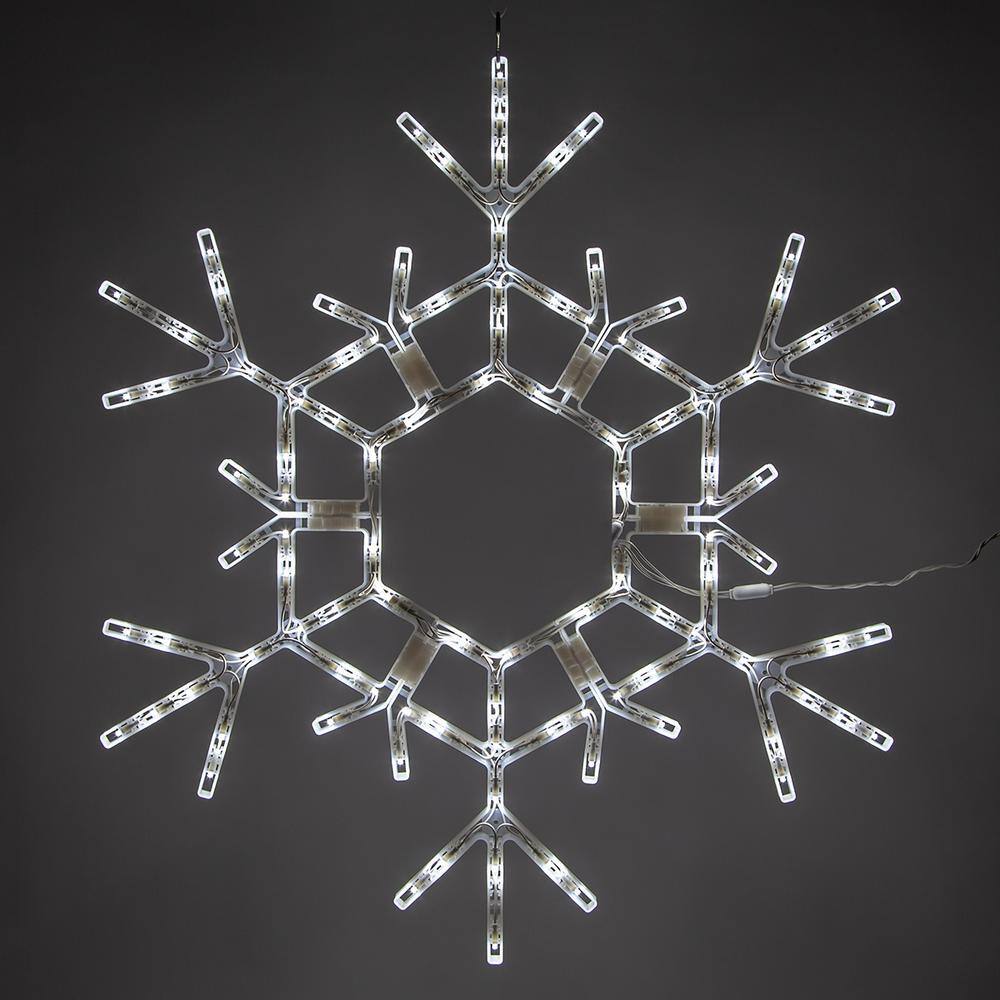36 in. 105-Light LED Cool White Folding Snowflake Decoration - Hercitys