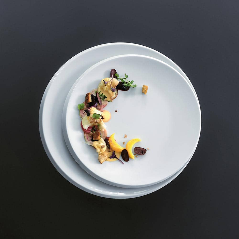 12 pc New Moon White Porcelain Dinnerware Set Service for 4 - Hercitys