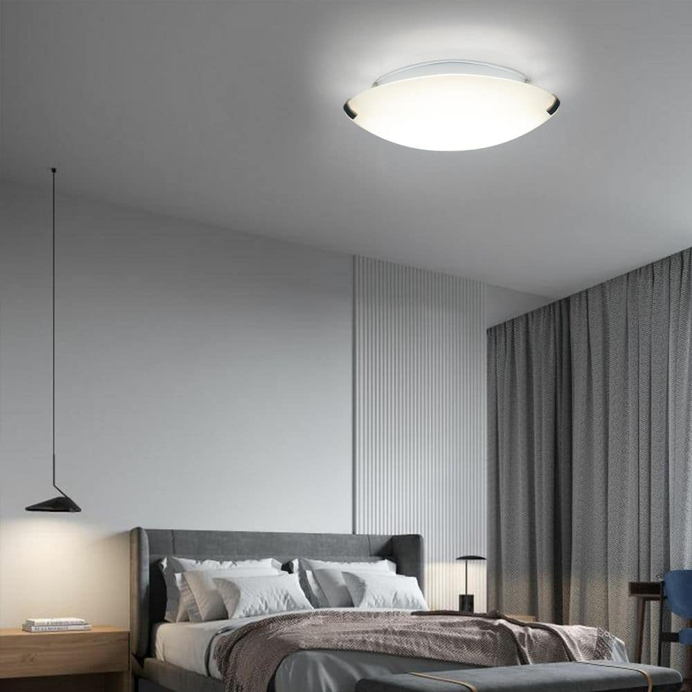 13 in. Dimmable Adjustable CCT Integrated LED Flush Mount with Glass Shade Ceiling Light Fixture (2-Pack) - Hercitys