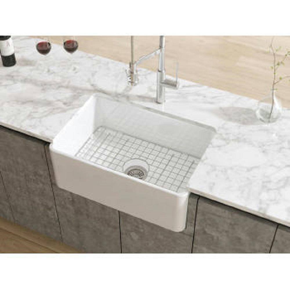 24.5 in. Fireclay Grid for Undermount Single Bowl Sink in Stainless Steel - Hercitys