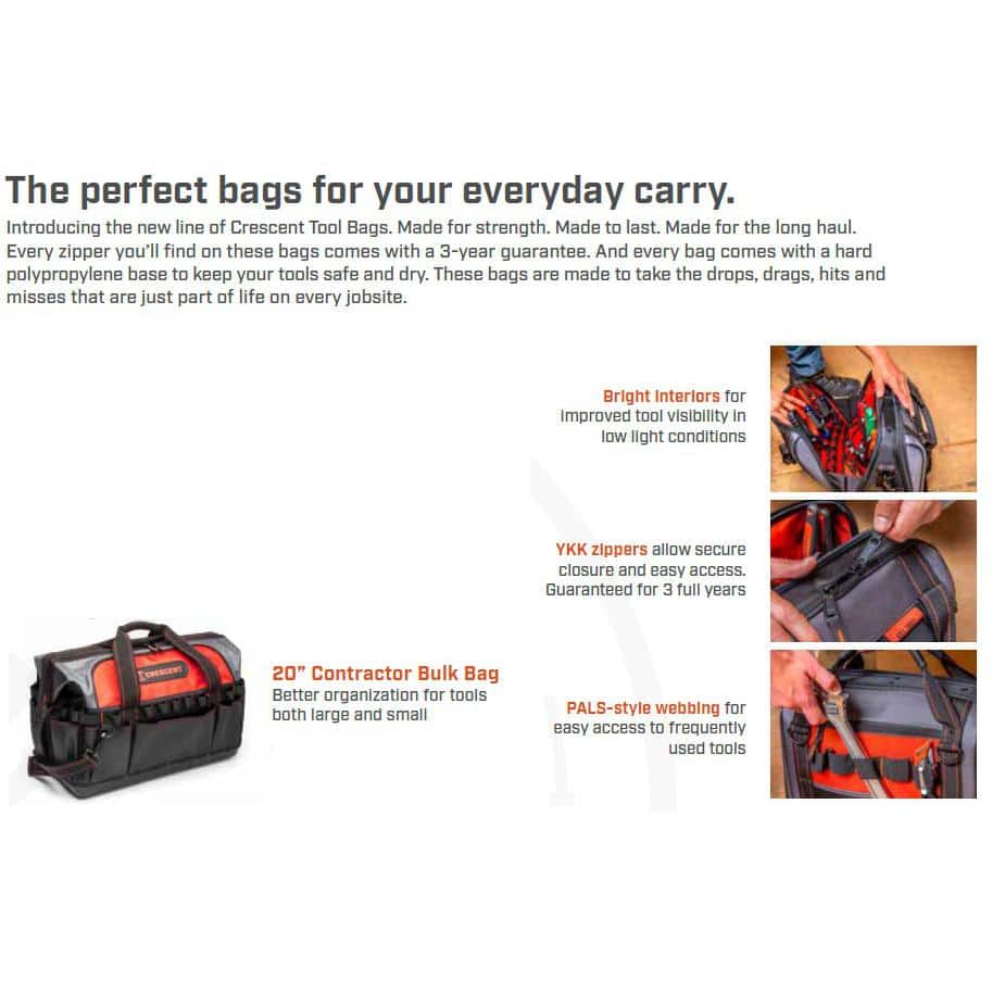 20 in. Contractor Tool Bag - Hercitys