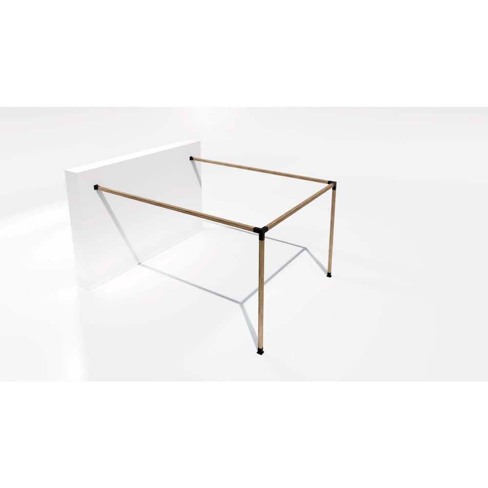 12 ft. x 12 ft. Black Steel Wall-Mounted Pergola Bracket Kit Flat Pergola - Hercitys