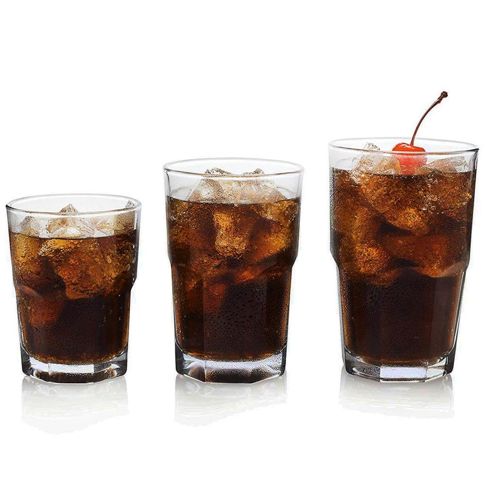 3-Different Sizes Glassware Set (Set of 18) - Hercitys