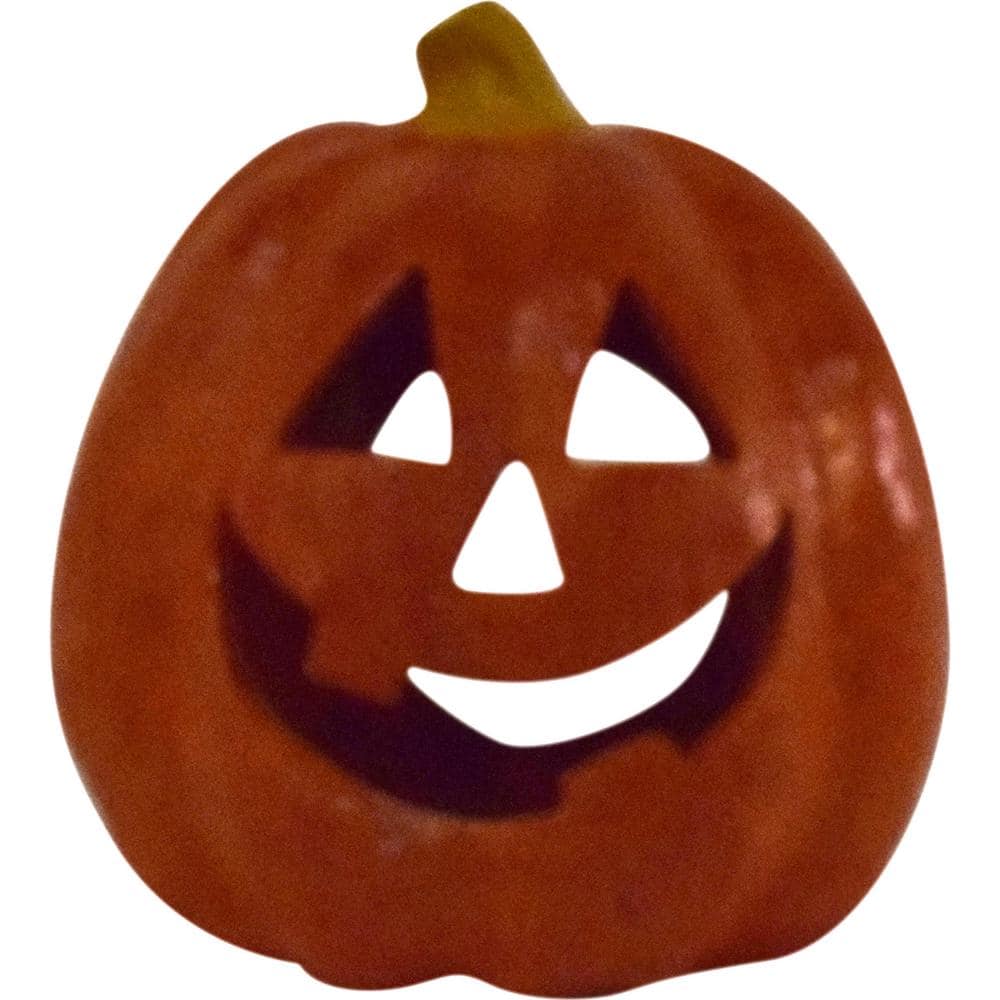 11 in. Dia Halloween Tabletop Jack-O-Lantern, Orange - Hercitys