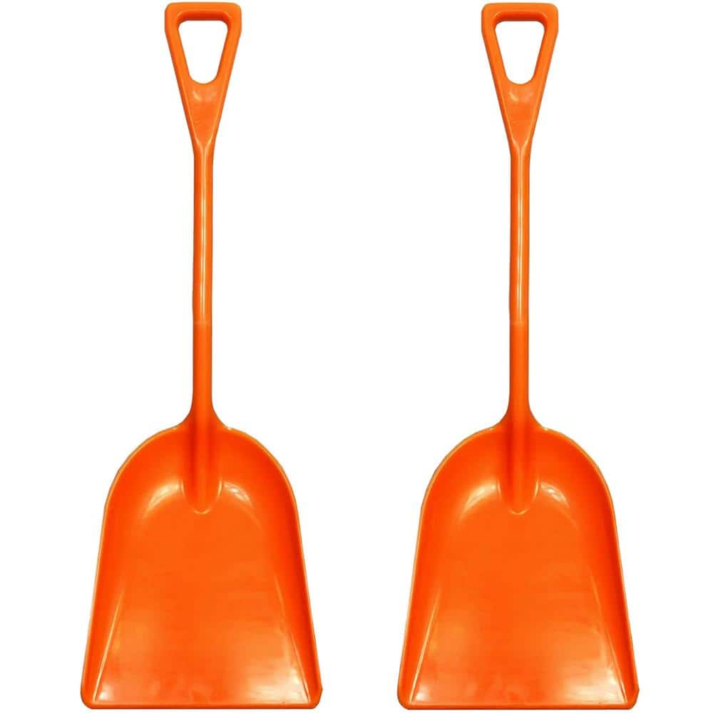 43 in. Plastic Snow Shovel with Inches Long Plastic Handle Durable Multi-Purpose Plastic Snow Shovel (2-Pack) - Hercitys