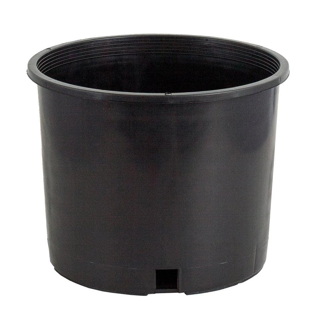 11 in. W x 21 in. H 5 Gal. Premium Nursery Black Plastic Planter Garden Grow Pots (Set of 10) - Hercitys