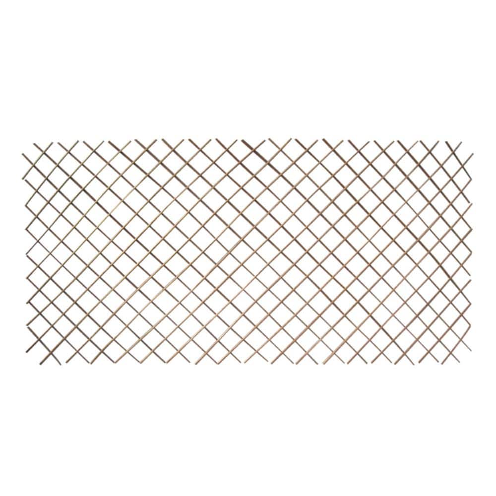 48 in. H x 72 in. L Peeled Willow Expandable Lattice Fence - Hercitys