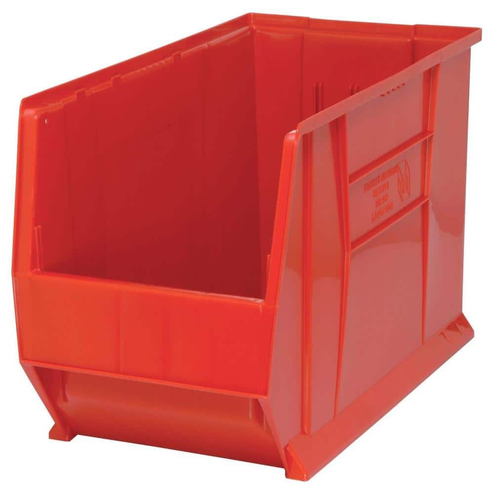 30 in. Quantum Hulk 33 Gal. Storage Tote in Red (1-Pack) - Hercitys