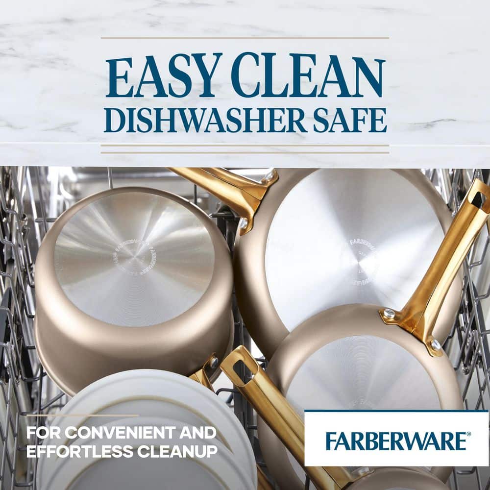 10 in. Radiant Aluminum Nonstick Frying Pan, Champagne - Hercitys