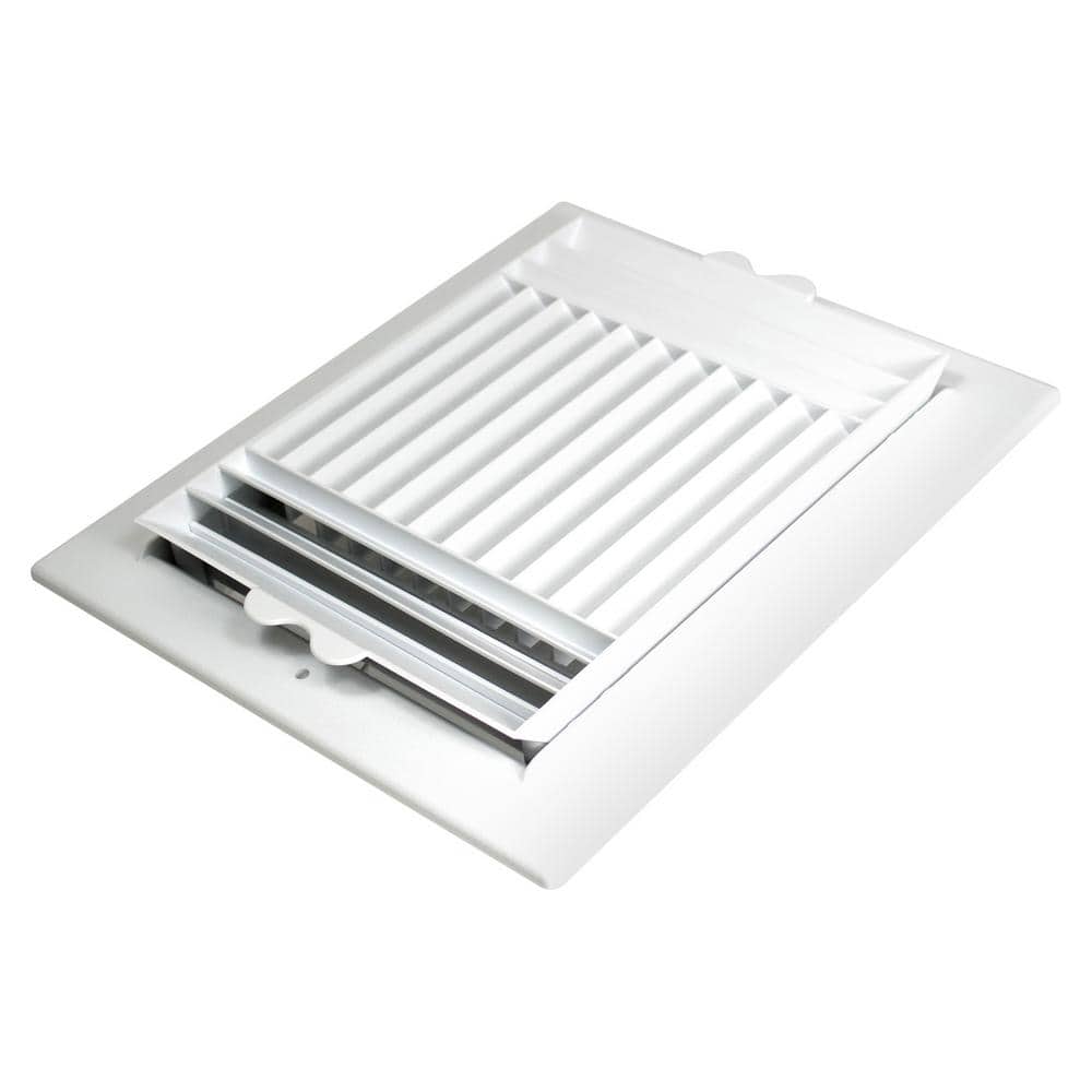 10 in. x 8 in. Plastic Ceiling Register in White - Hercitys