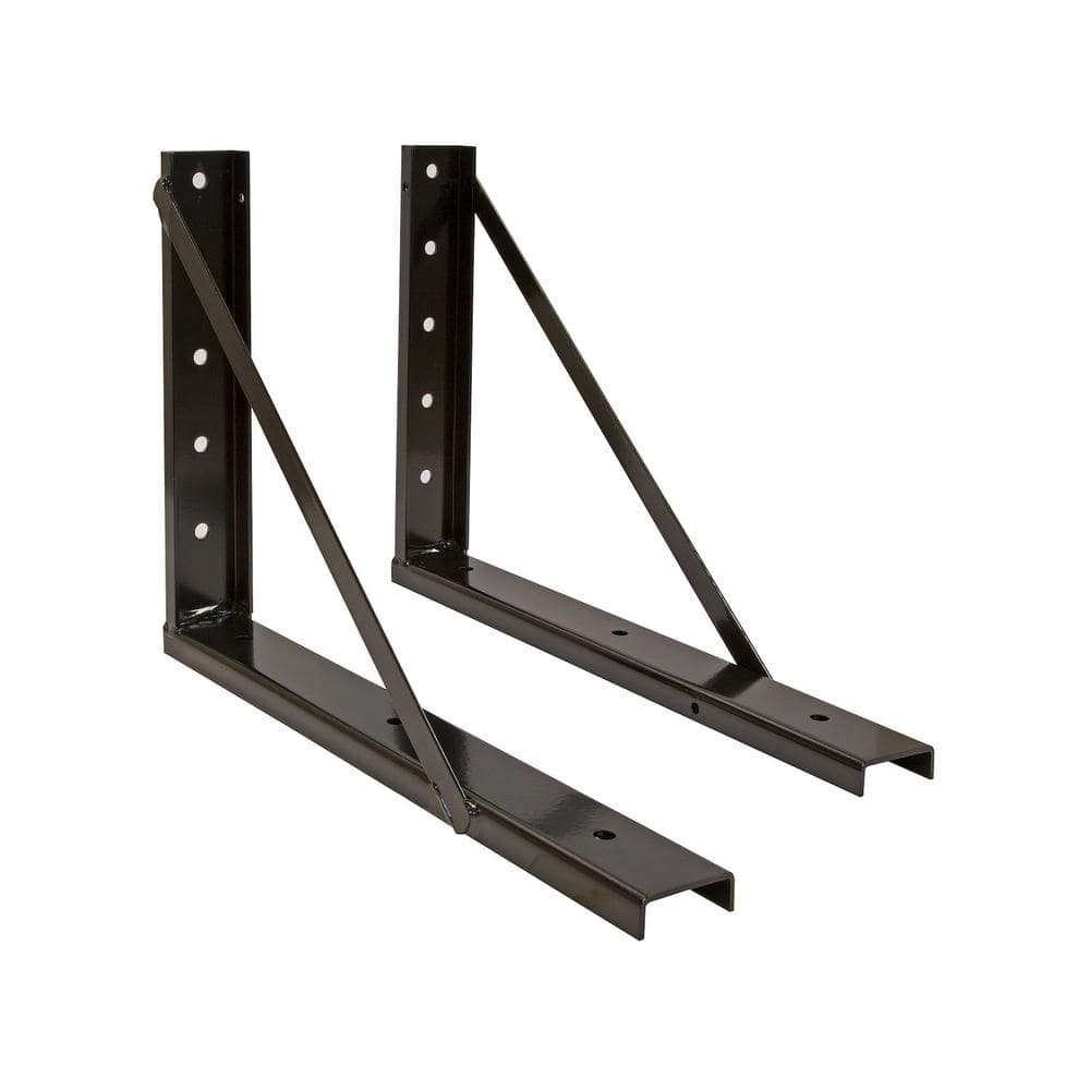 24 in. x 24 in. Welded Black Structural Steel Mounting Brackets - Hercitys
