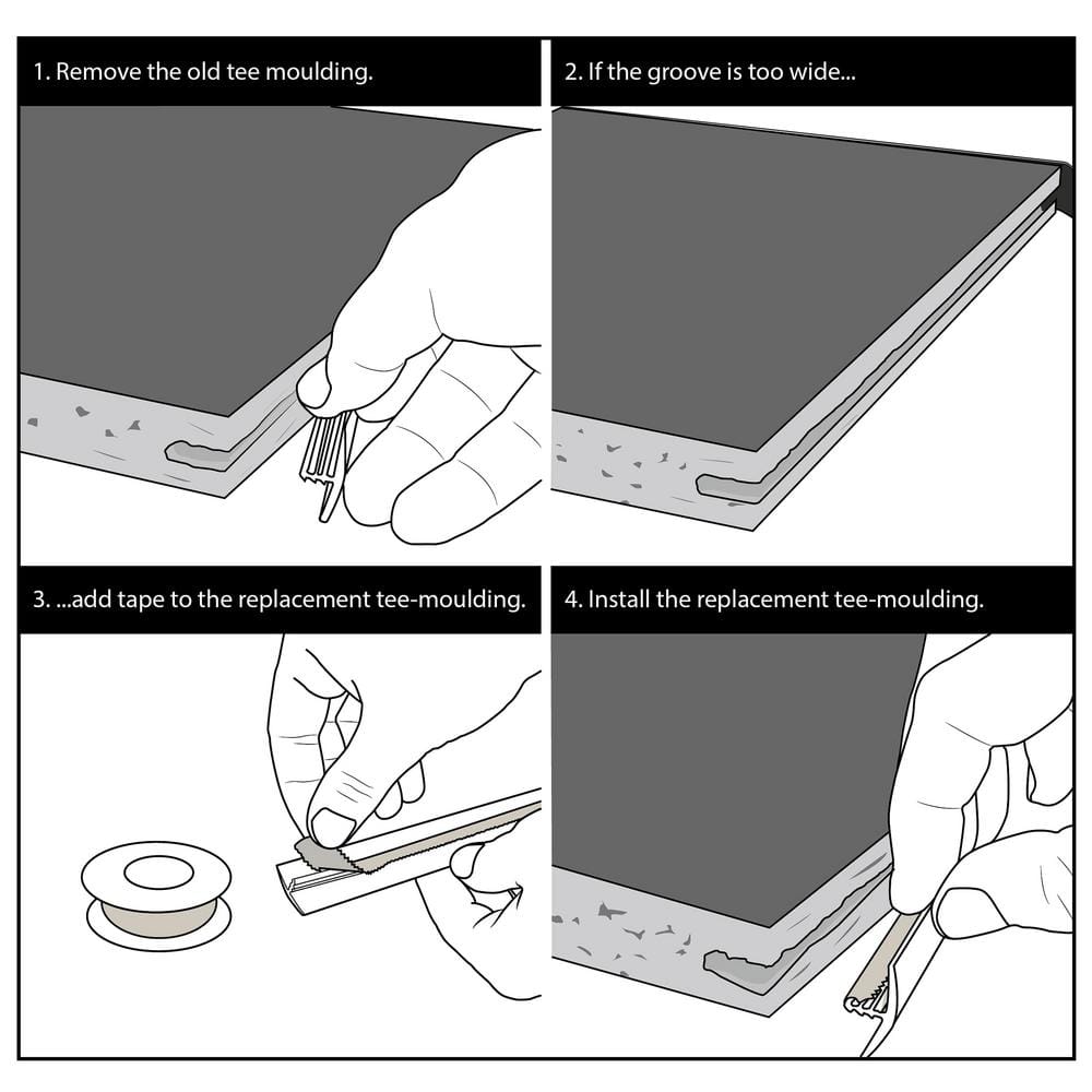 1-1/2 in. Almond Flexible Polyethylene Center Barb Hobbyist Pack Bumper Tee Moulding Edging 25 foot long Coil - Hercitys