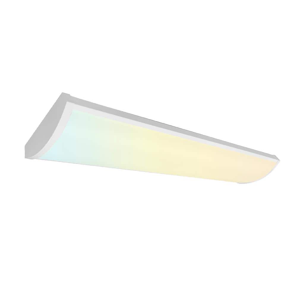 4 ft. 54-Watt White Integrated LED Wraparound Light Shop Light 3500/4000/5000K And 4114/5192/6210Lumens - Hercitys